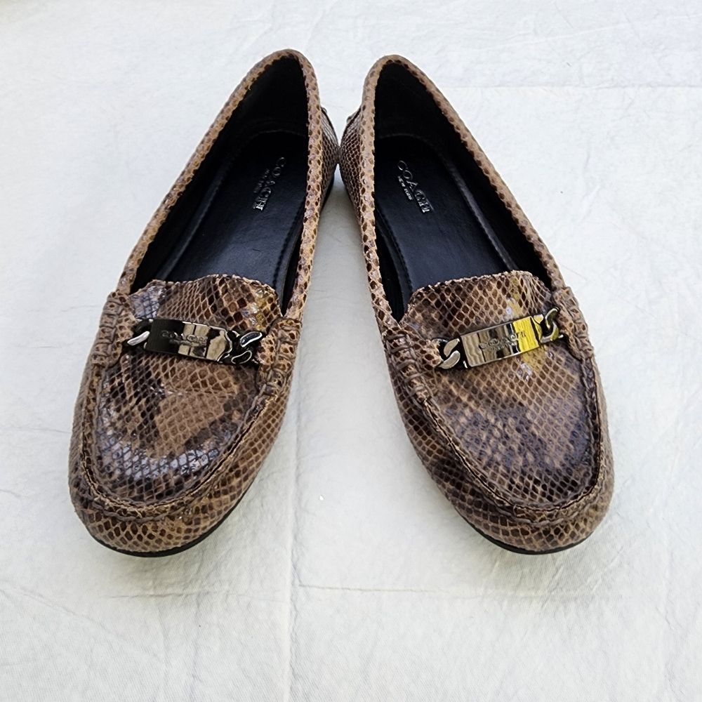 Coach Olive Snakeskin Loafers for Women